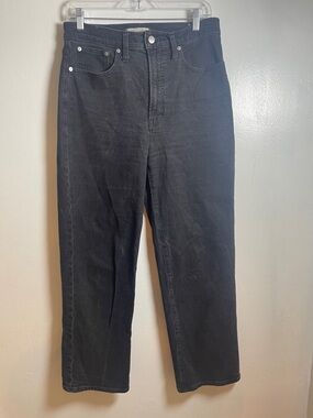 Madewell Women’s Black The  Perfect Vintage Wide-Leg Jeans - Size: 28